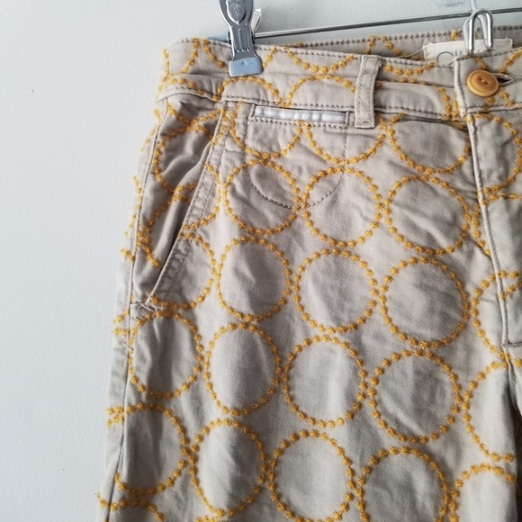 Anthropologie Relaxed Chino Pants Circle Print - Picture 8 of 13